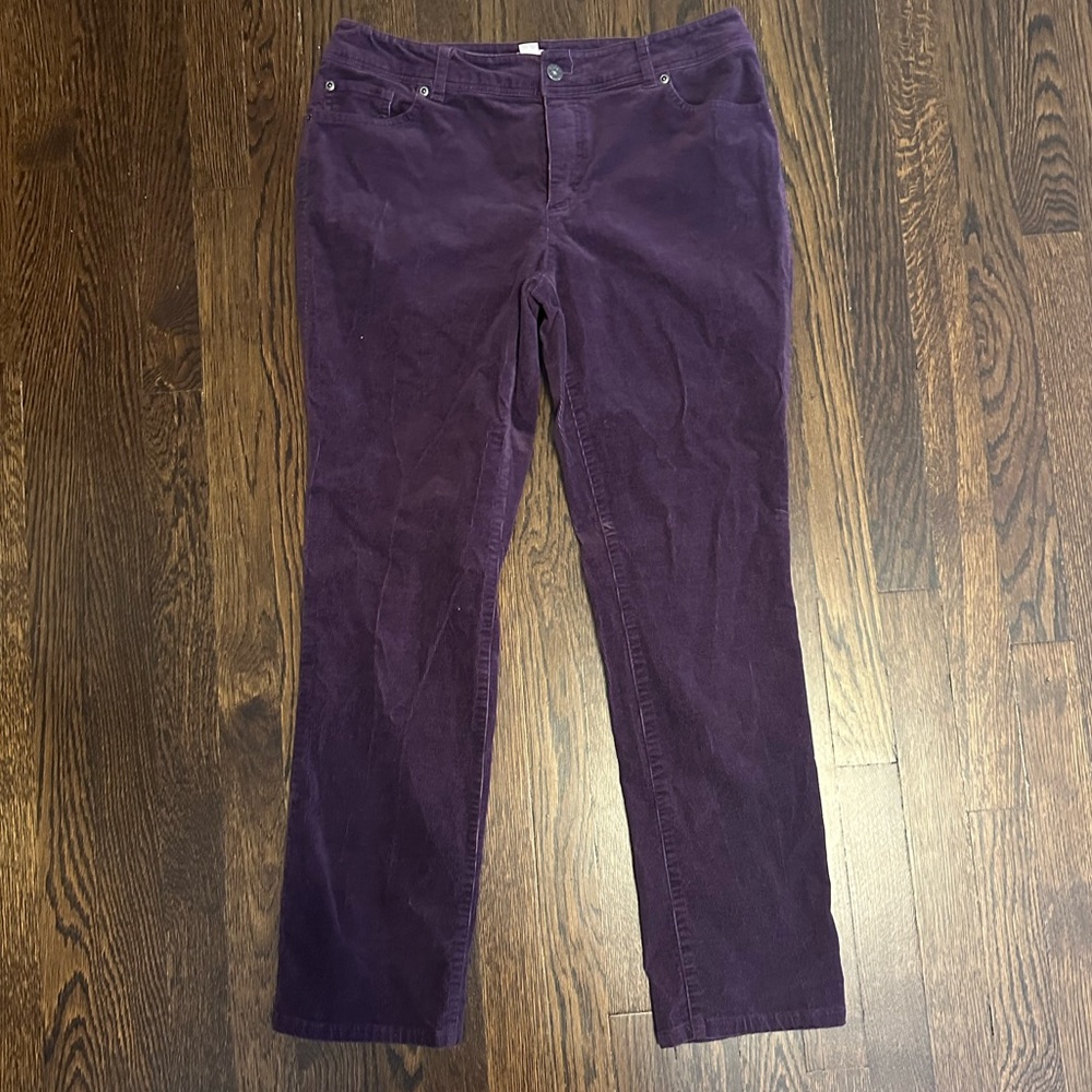 Chico’s Purple Corduroy Jeans - Size 8 (Chico’s size 1)